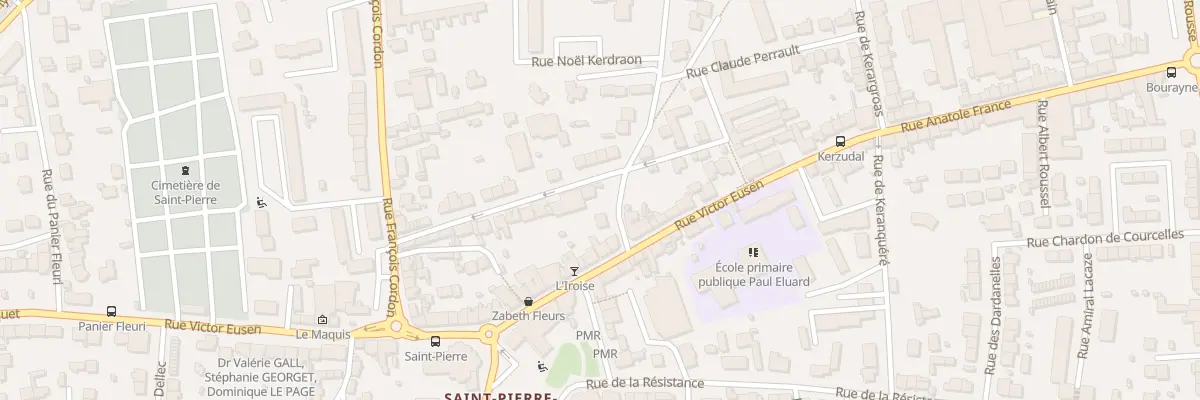 Plan du 25 Rue Le Guennec à Brest