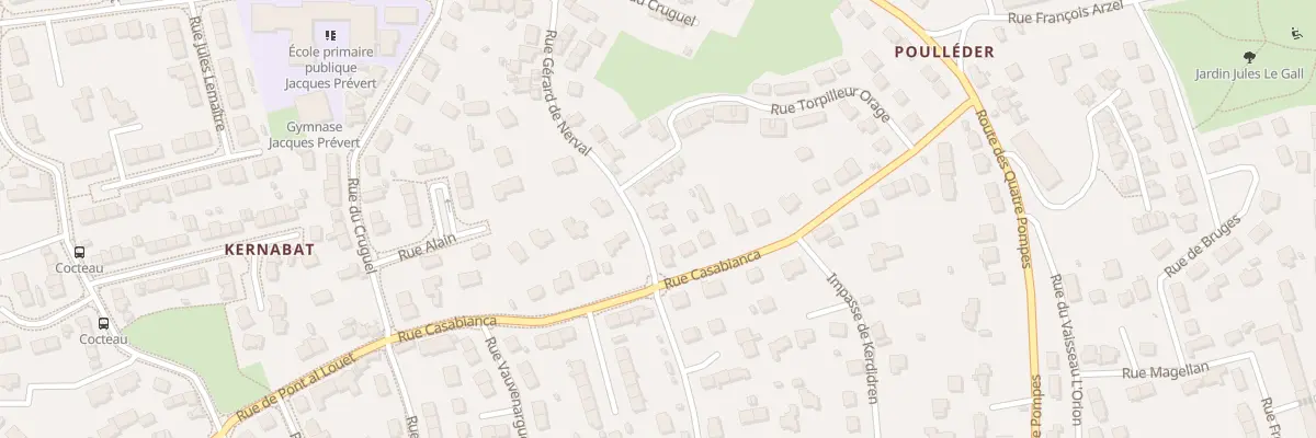 Plan du 22 Rue Gérard de Nerval à Brest