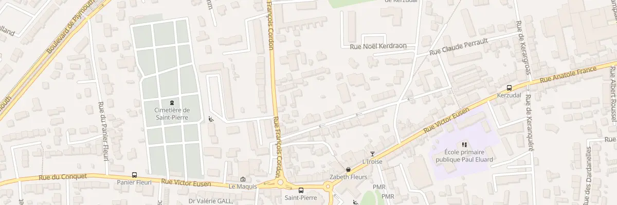 Plan du 8 Rue Le Guennec à Brest