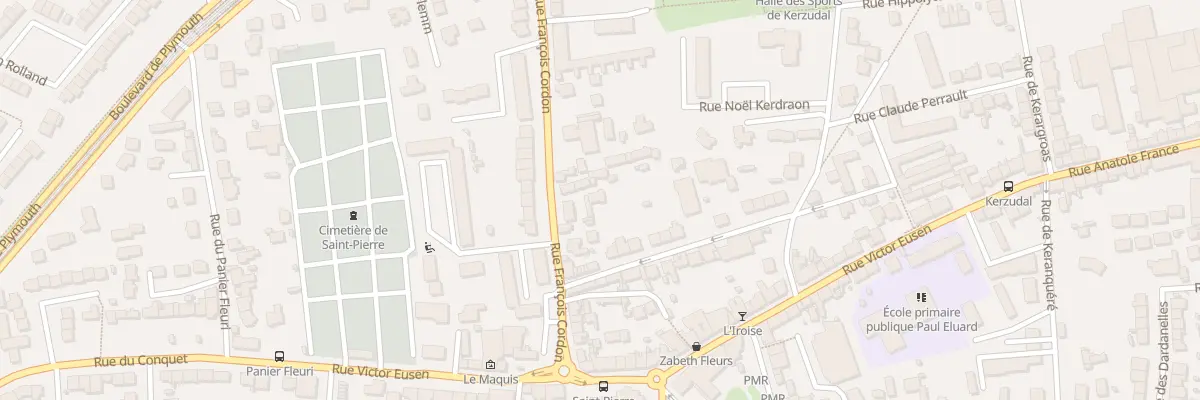 Plan du 6 Rue Le Guennec à Brest