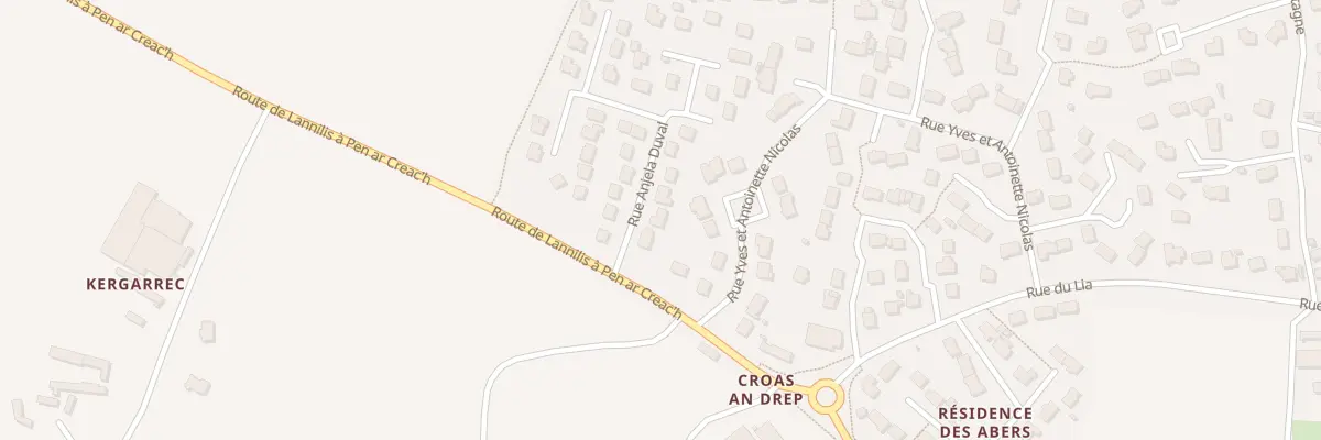 Plan du 3 Rue Anjela Duval à Lannilis