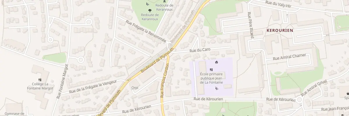 Plan du 1 Rue du Caro à Brest