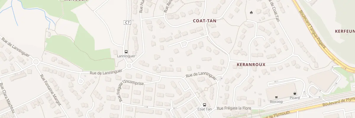 Plan du 25 Rue de Lanninguer à Brest