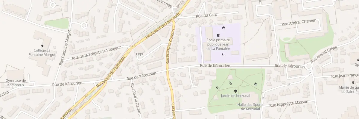Plan du 25 Rue de Kerourien à Brest