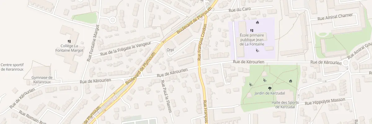 Plan du 33 Rue de Kerourien à Brest