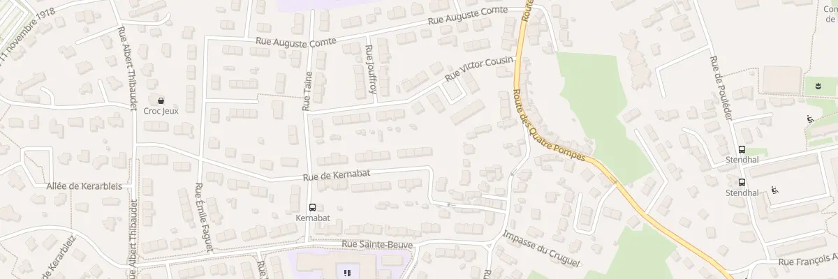 Plan du 3 Rue de Kernabat à Brest