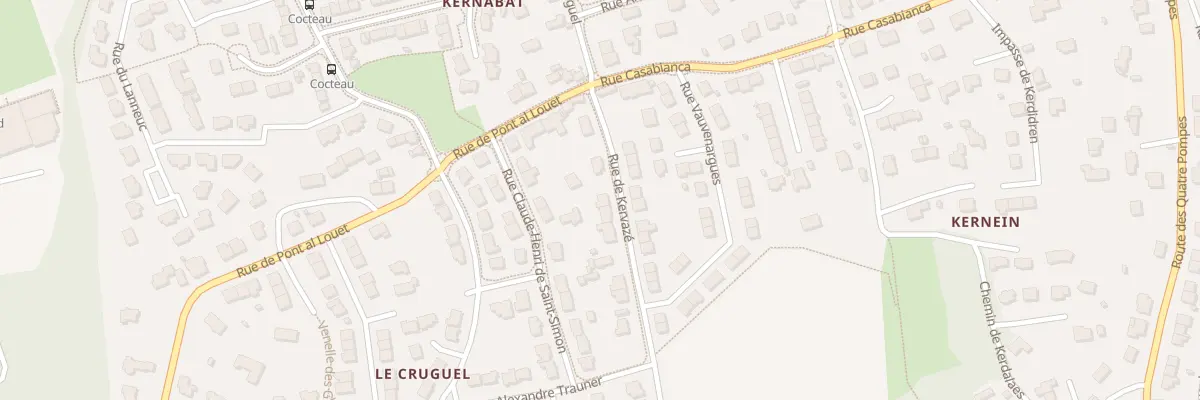 Plan du 10 Rue de Kervazé à Brest