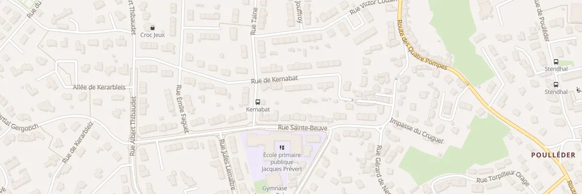 Plan du 14 Rue de Kernabat à Brest
