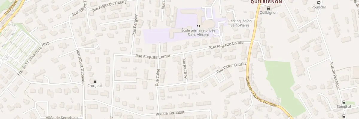 Plan du 16 Rue Auguste Comte à Brest