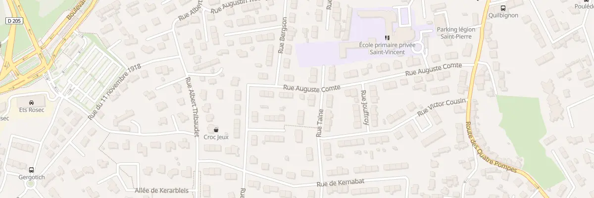 Plan du 20 Rue Auguste Comte à Brest