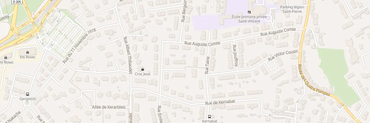 Plan du 8 Rue Nicolas de Malebranche à Brest