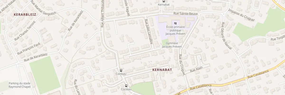 Plan du 16 Rue Jules Lemaître à Brest