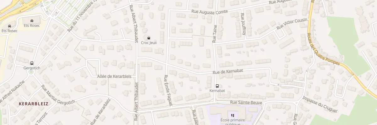 Plan du 29 Rue de Kernabat à Brest