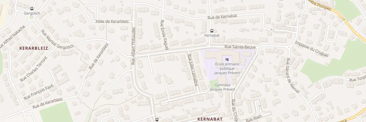 Plan du 28 Rue Jules Lemaître à Brest