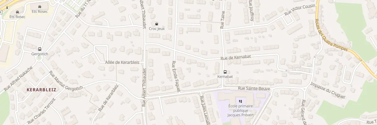 Plan du 30 Rue de Kernabat à Brest
