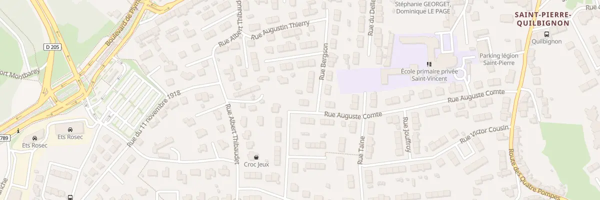 Plan du 29 Rue Auguste Comte à Brest