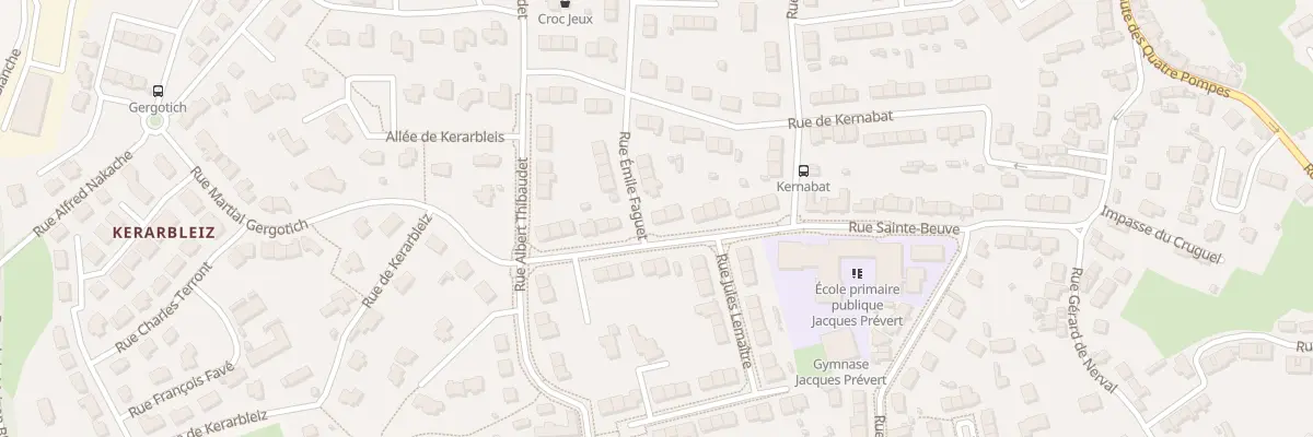 Plan du 27 Rue Sainte-Beuve à Brest