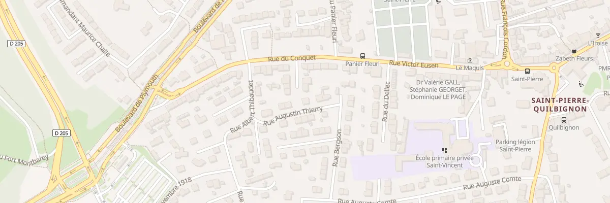 Plan du 8 Rue Augustin Thierry à Brest