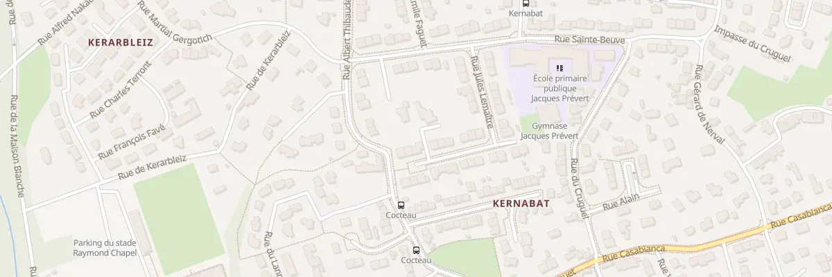 Plan du 6 Rue Jules Lemaître à Brest