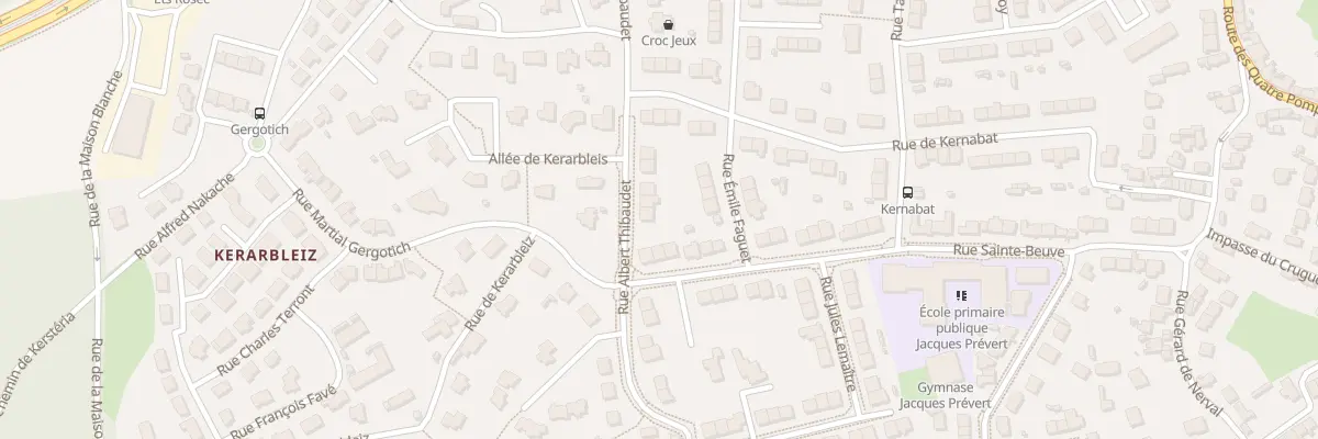 Plan du 27 Rue Albert Thibaudet à Brest