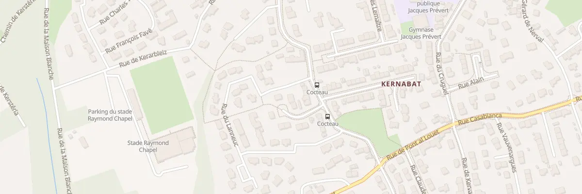 Plan du 3 Rue Jean Cocteau à Brest