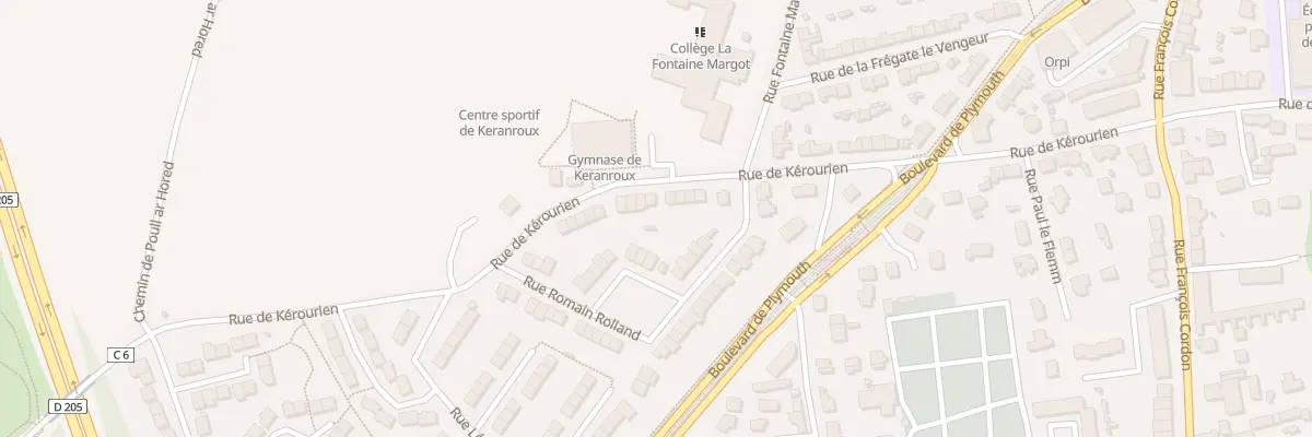 Plan du 78 Rue de Kerourien à Brest