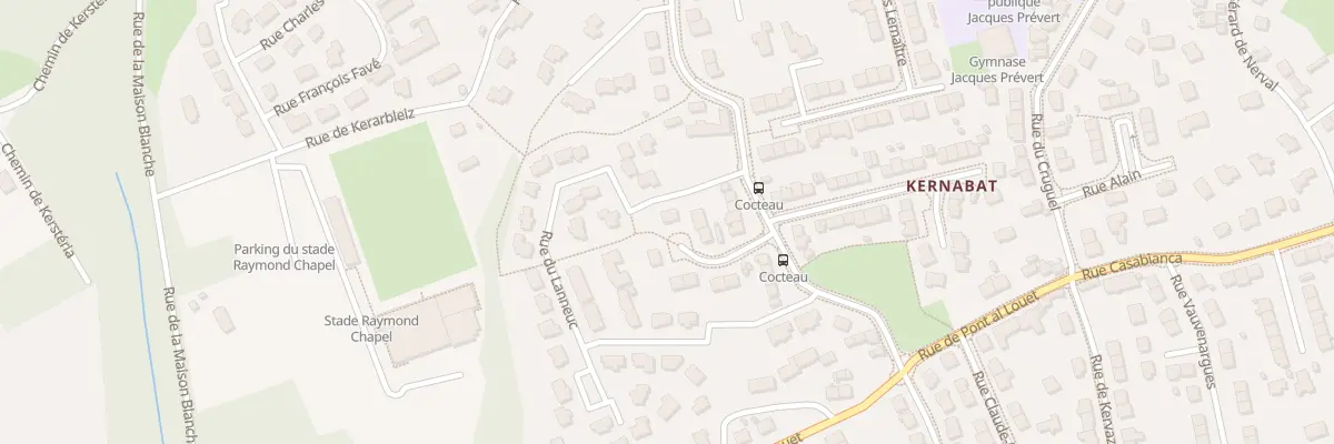 Plan du 5 Rue Jean Cocteau à Brest