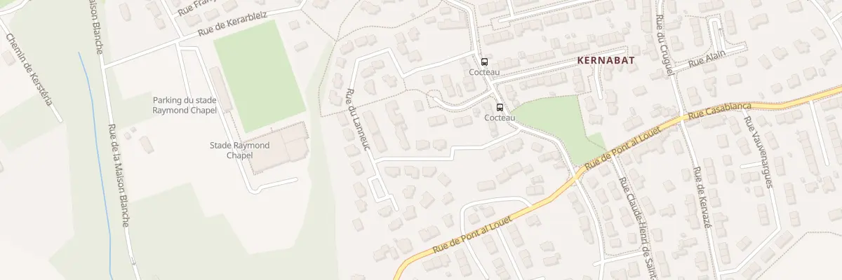 Plan du 340 Rue du Lanneuc à Brest