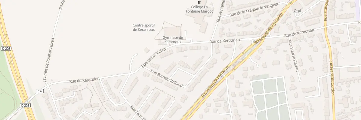 Plan du 18 Rue Romain Rolland à Brest