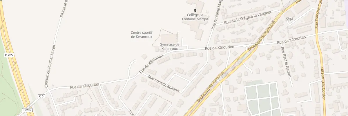 Plan du 84 Rue de Kerourien à Brest