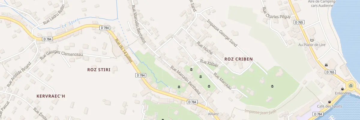 Plan du 21 Rue Marcelin Berthelot à Audierne