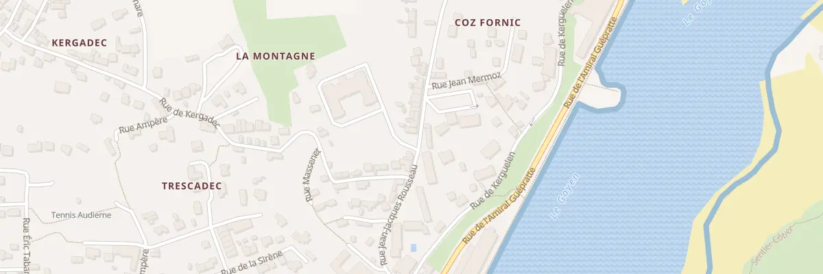 Plan du 63 Rue Jean Jacques Rousseau à Audierne