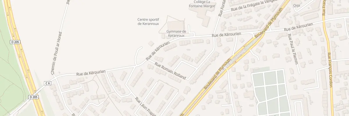 Plan du 14 Rue Romain Rolland à Brest