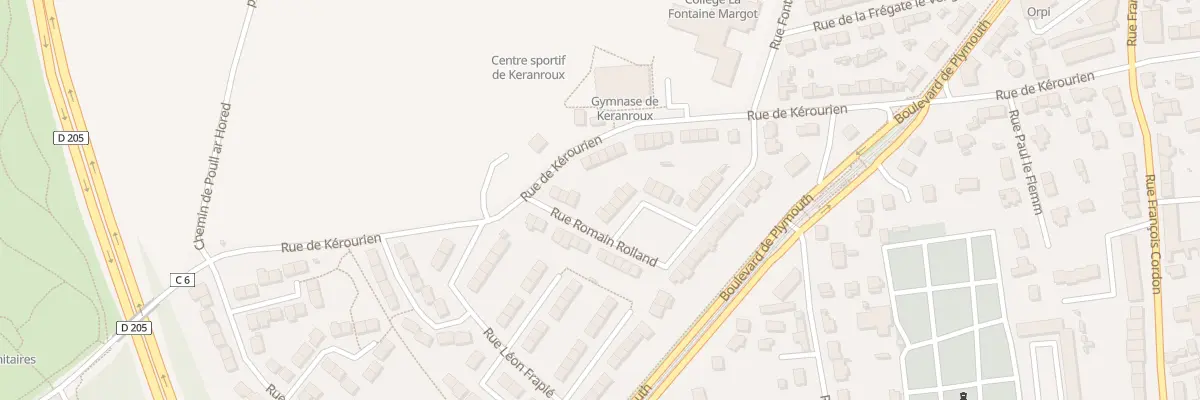 Plan du 10 Rue Romain Rolland à Brest