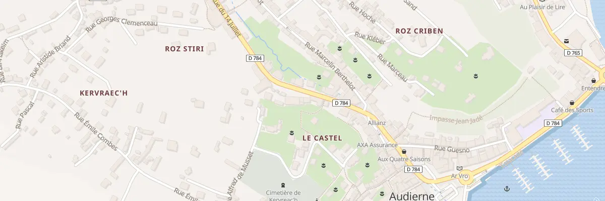 Plan du 14 Rue du 14 Juillet à Audierne