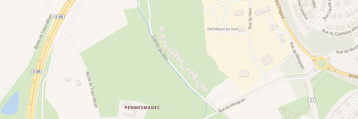Plan du 175 Che du Vern à Brest