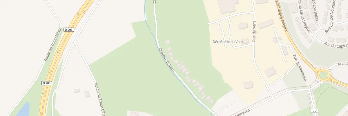Plan du 225 Che du Vern à Brest