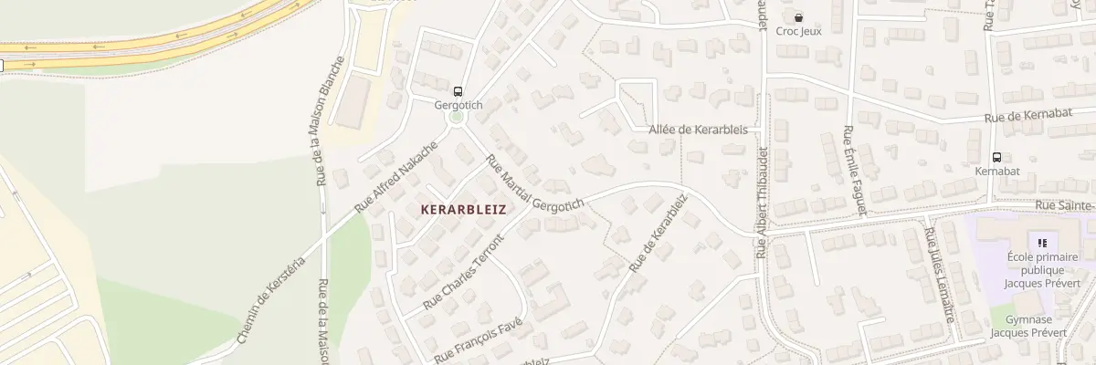 Plan du 110 Rue Martial Gergotich à Brest
