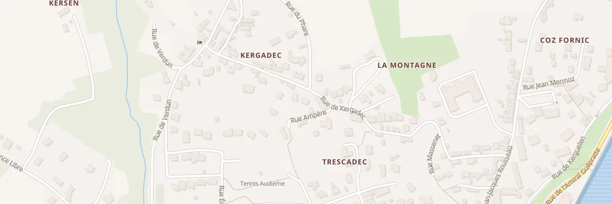 Plan du 14 Rue de Kergadec à Audierne