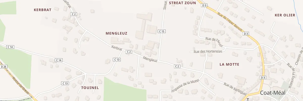 Plan du 1 Mengleuz à Coat-Méal