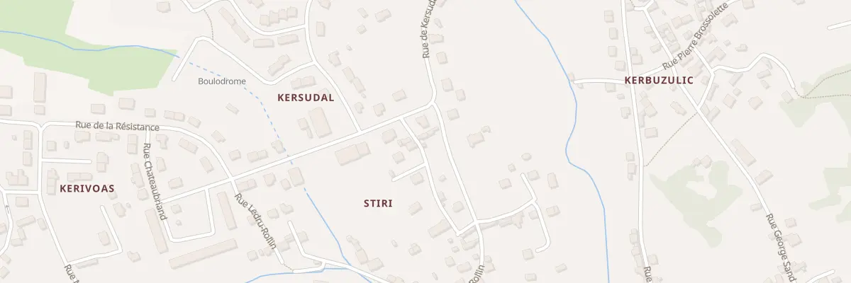 Plan du 9015 Rue de Kersudal à Audierne