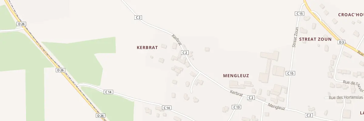 Plan du 3 Kerbrat à Coat-Méal