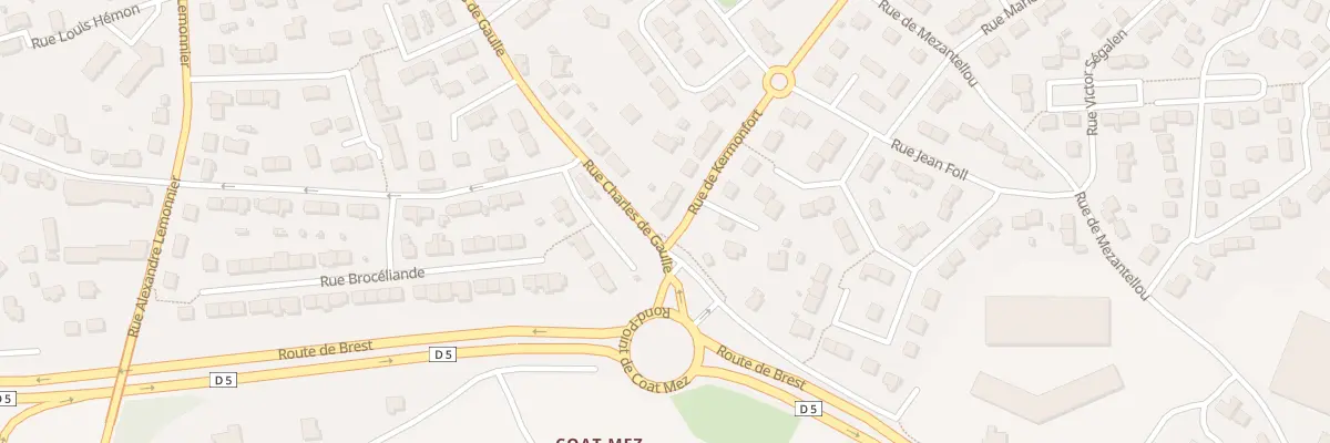 Plan du 1 Rue Charles de Gaulle à Guilers