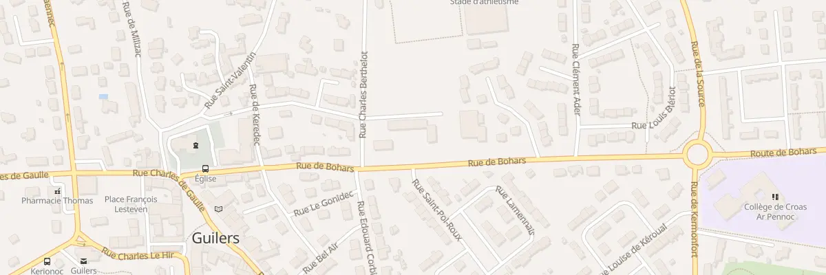 Plan du 9001 Rue de Bohars à Guilers
