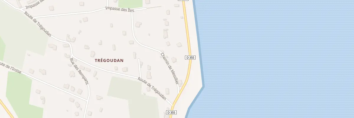 Plan de Rte de Quélern à Roscanvel