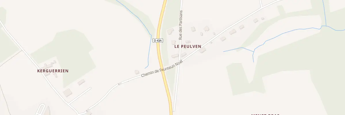 Plan du 1 Le Peulven à Audierne