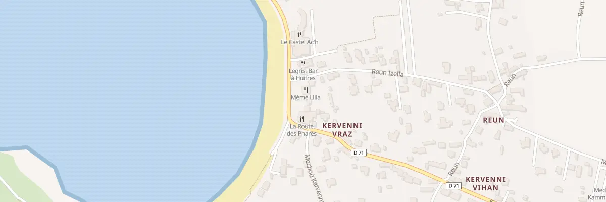 Plan du 264 Kervenni Vraz à Plouguerneau