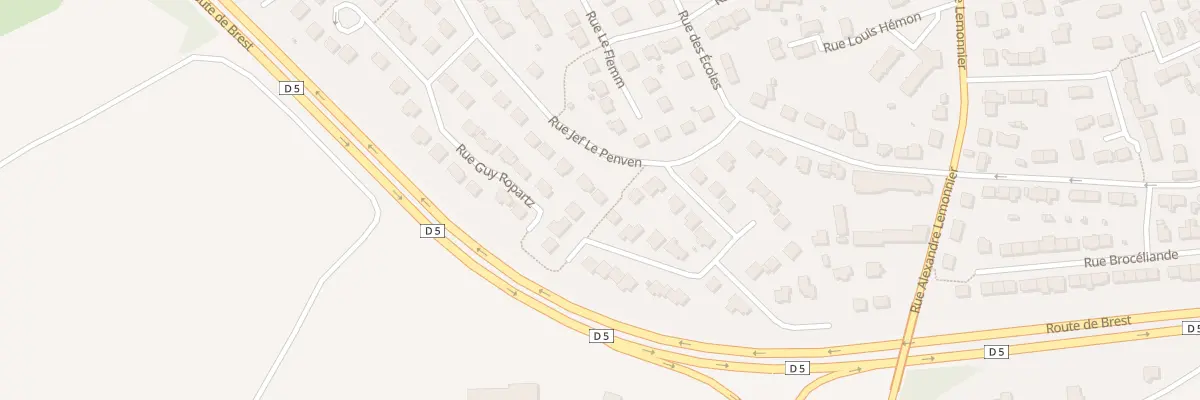 Plan du 8 Rue Jeff Le Penven à Guilers