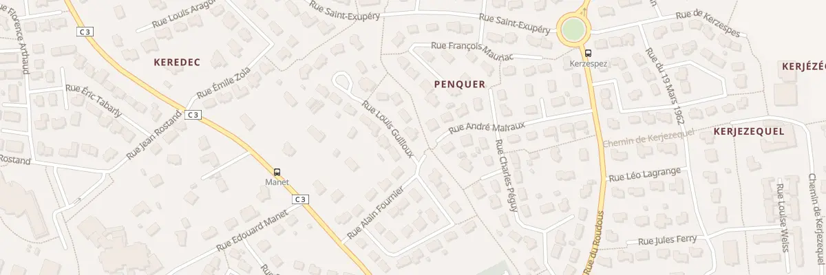 Plan du 1 Rue Louis Guilloux à Guilers