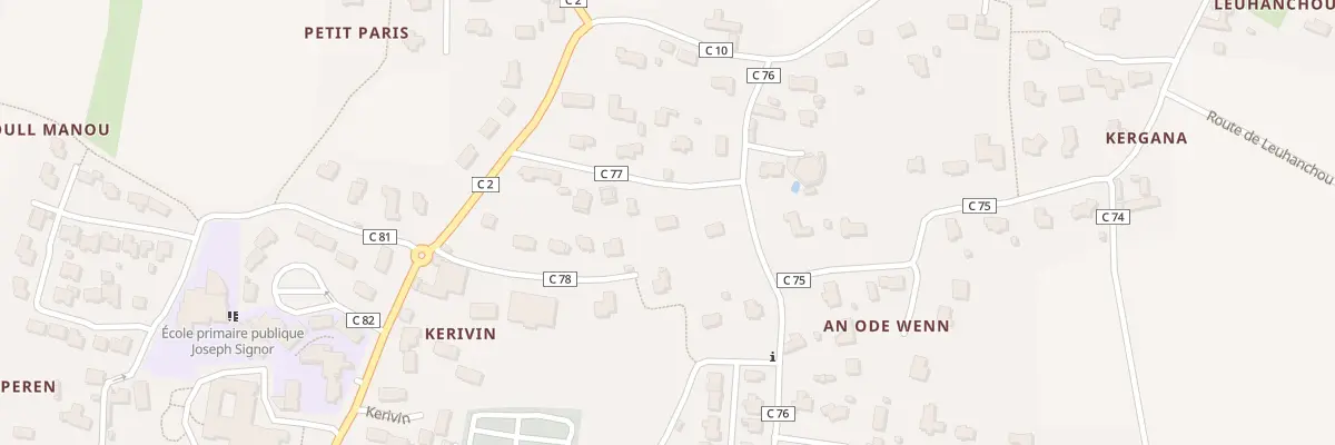 Plan du 143 Kervenni à Landéda